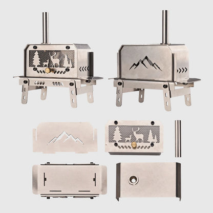 Stainless Steel Incense burners Detachable Burning Wood Stove