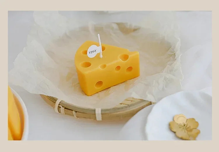Cheese Shaped Scented Candles Yellow Cake Aromatherapy Candle Relaxing - Your Ritual Hub 