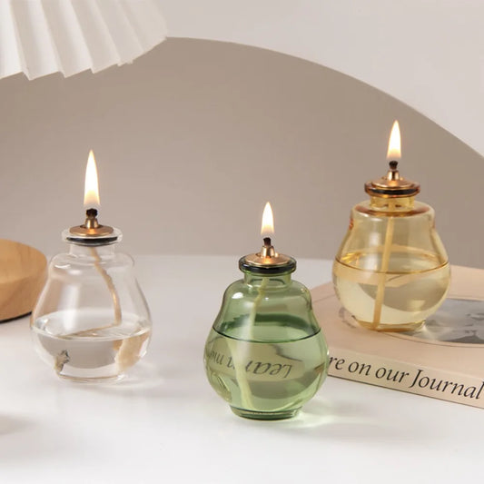 Creative Aromatherapy Candles Glass Coloful Small Oil Lamps
