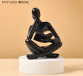 The Reader – Abstract Thinker Sculpture for Bookshelf, Desk & Altar Decor
