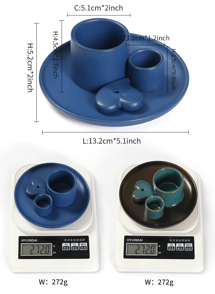 4-in-1 Ceramic Incense & Sage Burner Set - Your Ritual Hub 