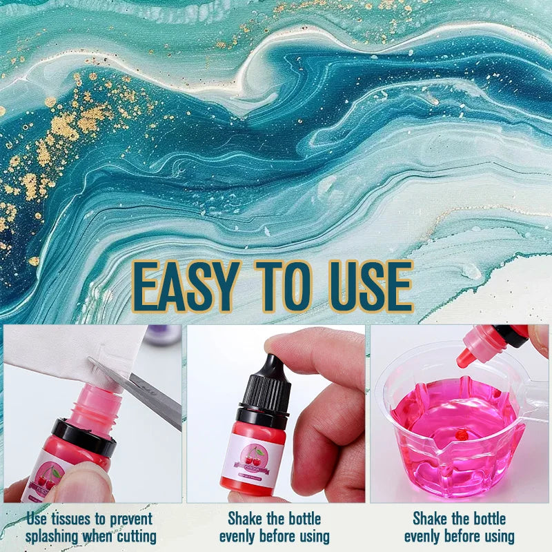 24-Color Resin Pigment Set for Epoxy Crafts