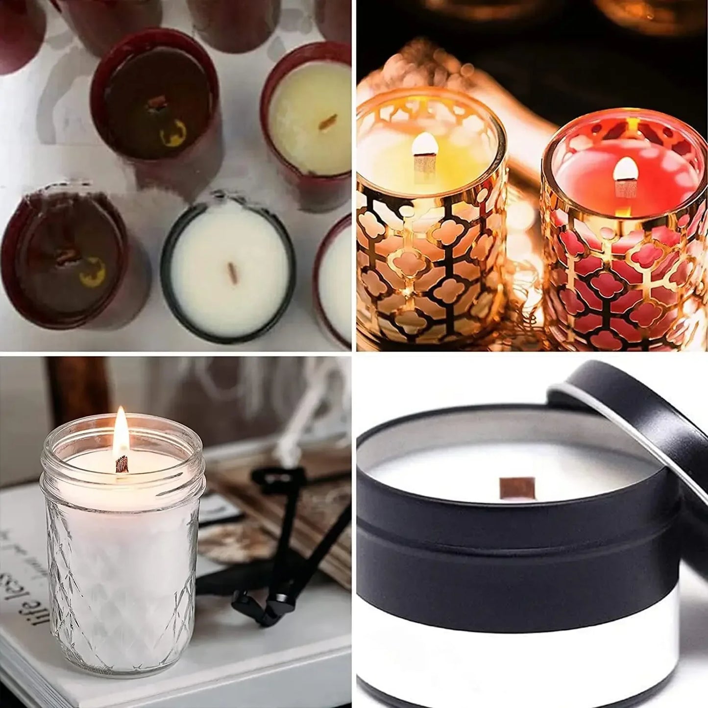 Wood Wick Soy Candle DIY Kit — Handcrafted Aromatic