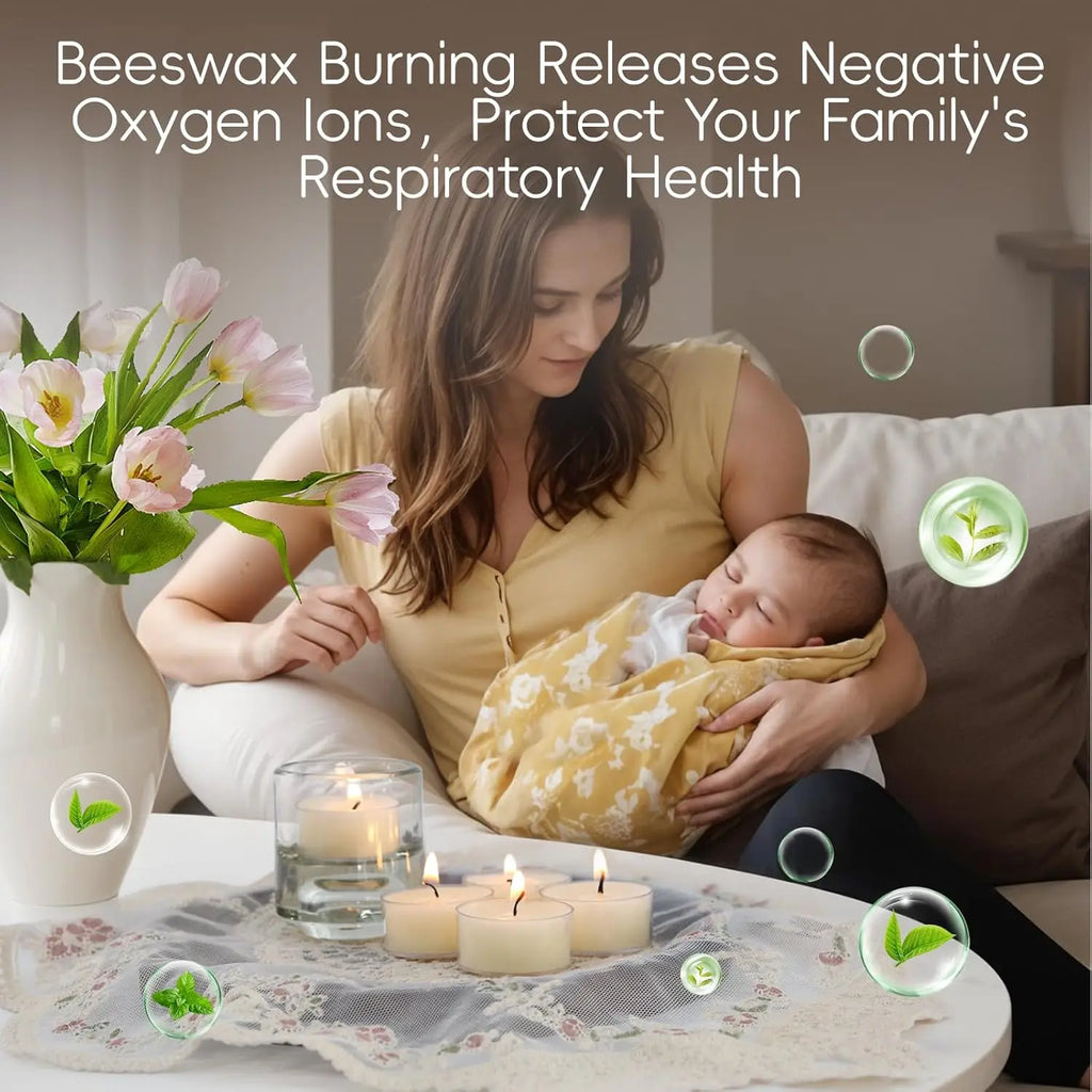 50-100Pcs Beeswax Tea Light Candles Smokeless Eco-Friendly Candles Xmas Tealight for Wedding Favor Candles 4 Hour Clean Burning - Your Ritual Hub 