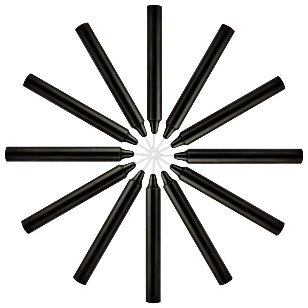 Black Ritual Chime Candles (12-Pack)