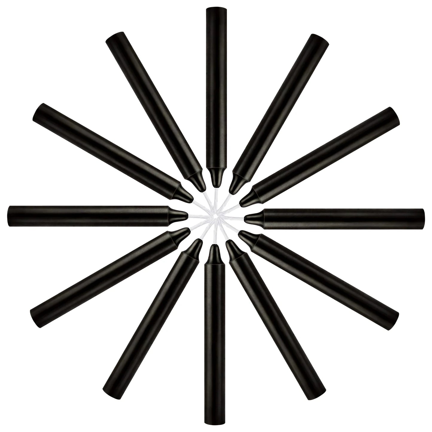 Black Ritual Chime Candles (12-Pack)