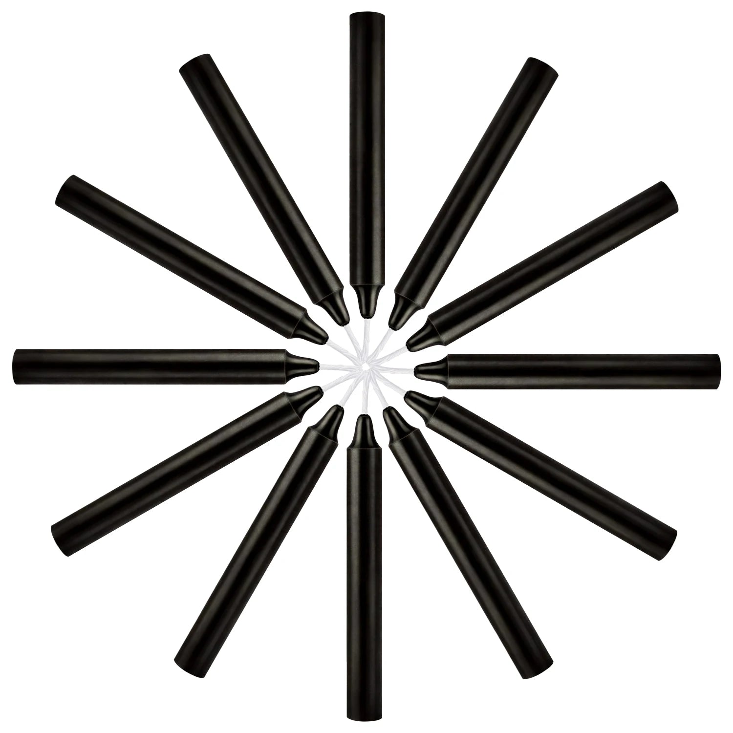 Black Ritual Chime Candles (12-Pack)
