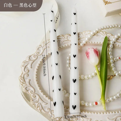 European Printed Long Taper Candles — Smokeless