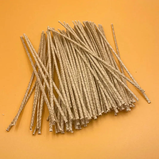100-Pack Smokeless Waxed Cotton Candle Wicks — No Stand