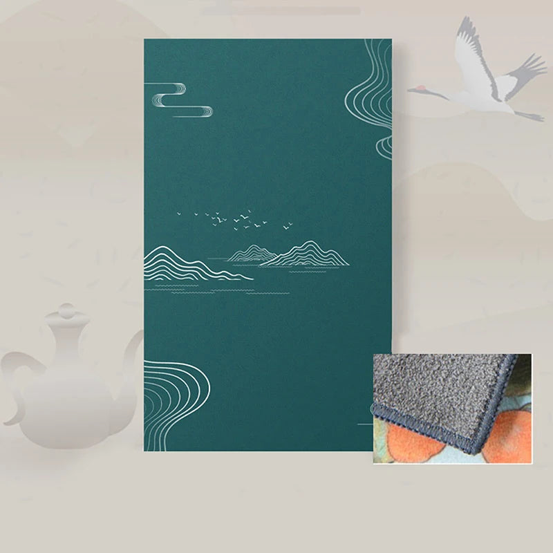 Premium Retro Painted Tea Cloth — 30×18cm