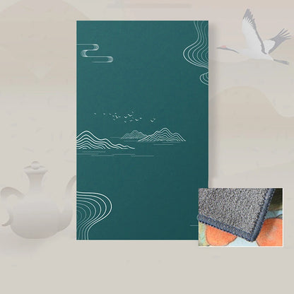 Premium Retro Painted Tea Cloth — 30×18cm