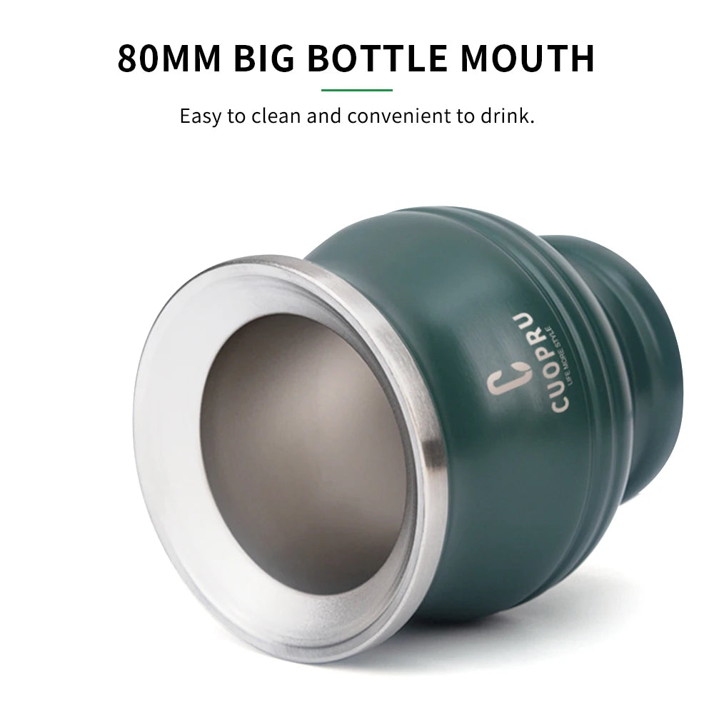Yerba Mate Gourd Set — Double-Wall Steel Cup & Bombilla