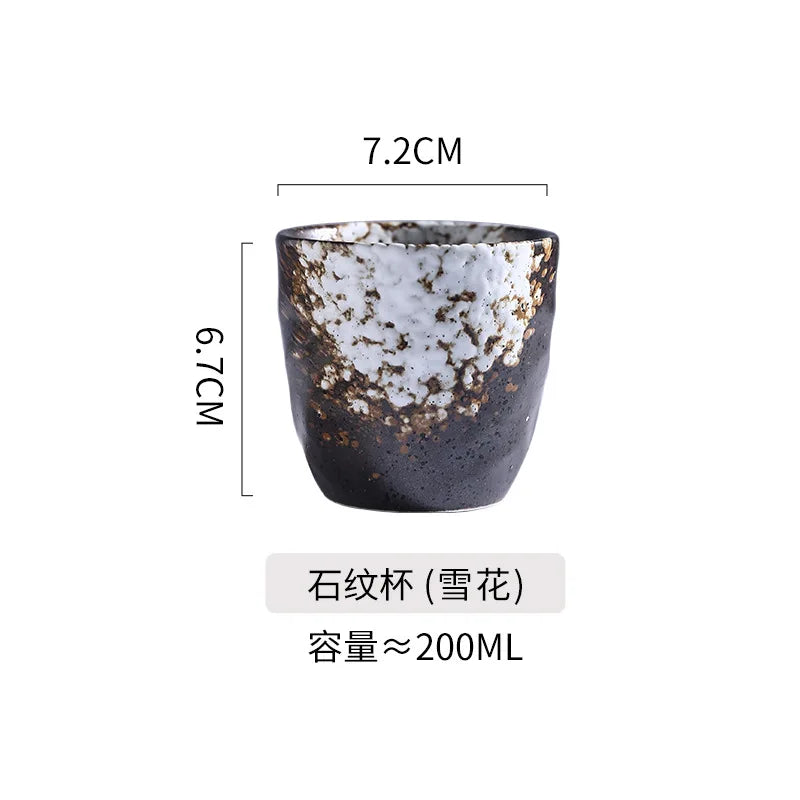 180ml Japanese tea cup coffee cup matcha handy retro ceramic coarse pottery cup - Your Ritual Hub 