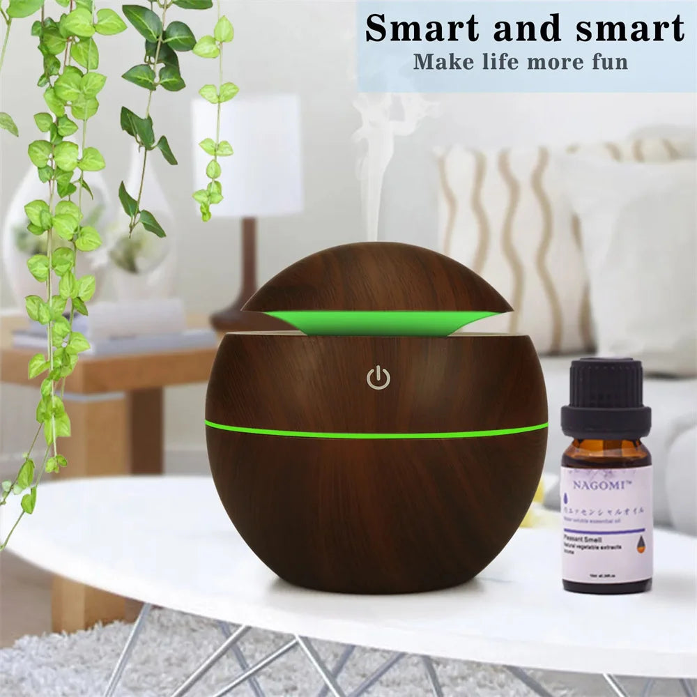 Humidifier Electric Air Aroma Diffuser Wood Ultrasonic Air Humidifier Essential Oil Aromatherapy - Your Ritual Hub 