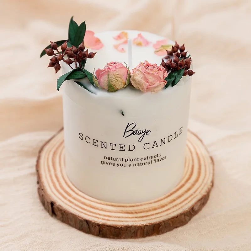 Botanical Dried Flower Scented Candle – 4 Designs