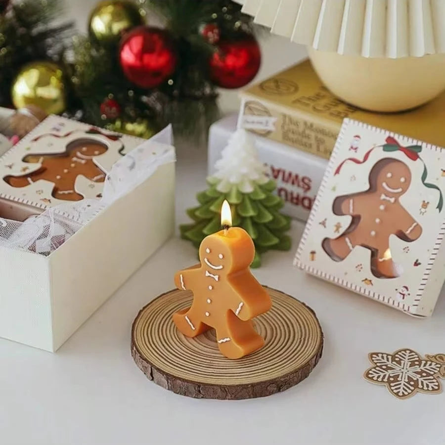 1pc Christmas Gingerbread Man Aromatherapy Candle Coffee Milk Fragrance - Your Ritual Hub 