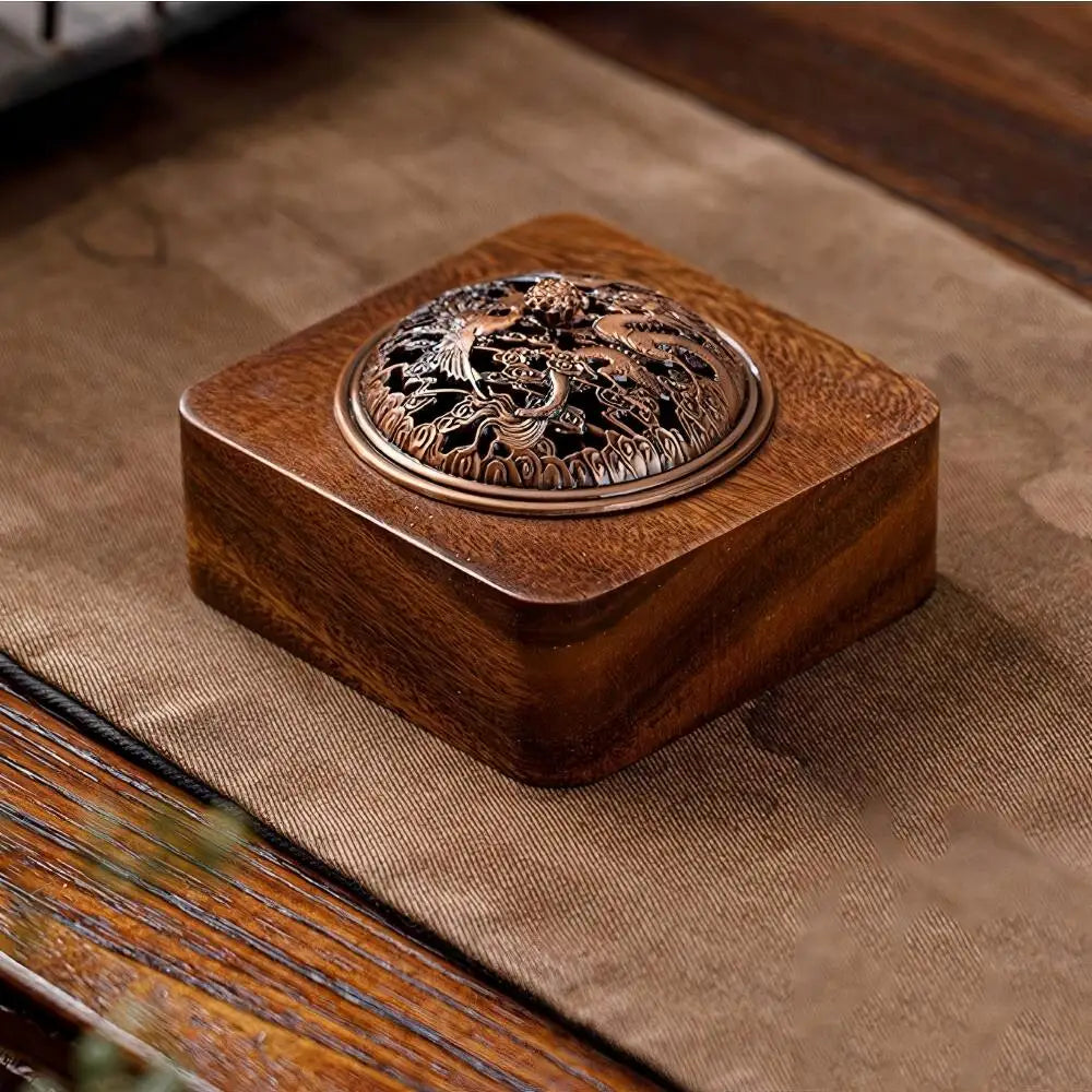 Solid Wood Pan Incense Burner Tray - Your Ritual Hub 