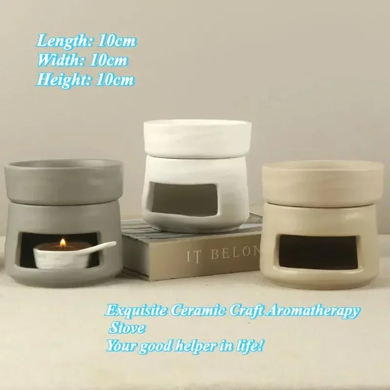 Exquisite ceramic craftsmanship candle holder wax oil burner - Your Ritual Hub 