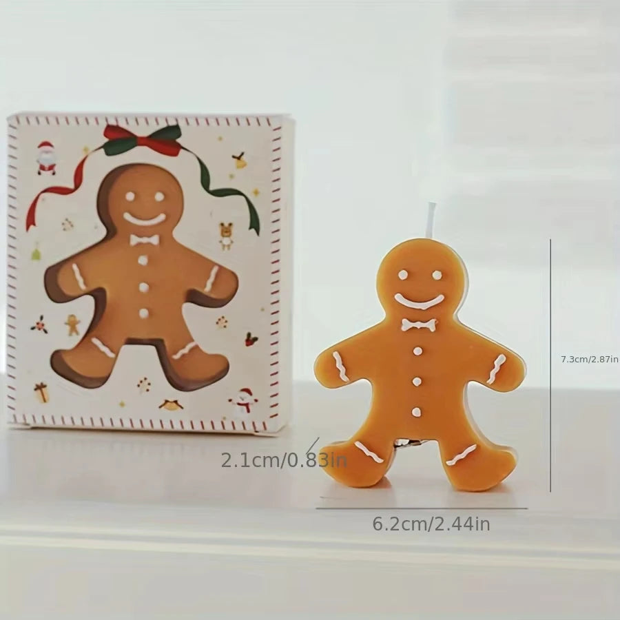 1pc Christmas Gingerbread Man Aromatherapy Candle Coffee Milk Fragrance - Your Ritual Hub 