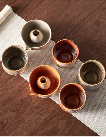 2025 Vintage Matcha Set 4pcs Ceramic Spout Bowl Whisk Bamboo Chasen