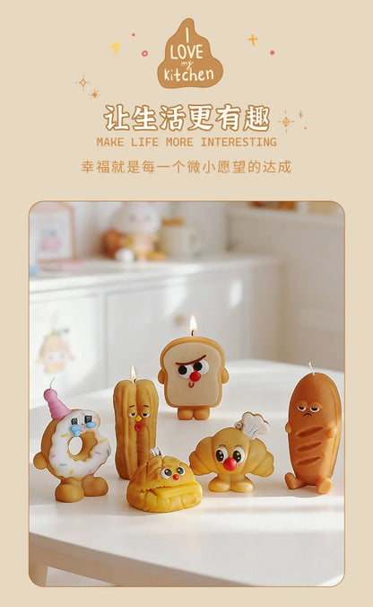 Bread-Shaped Scented Candles — Milk & Coffee Fragrance
