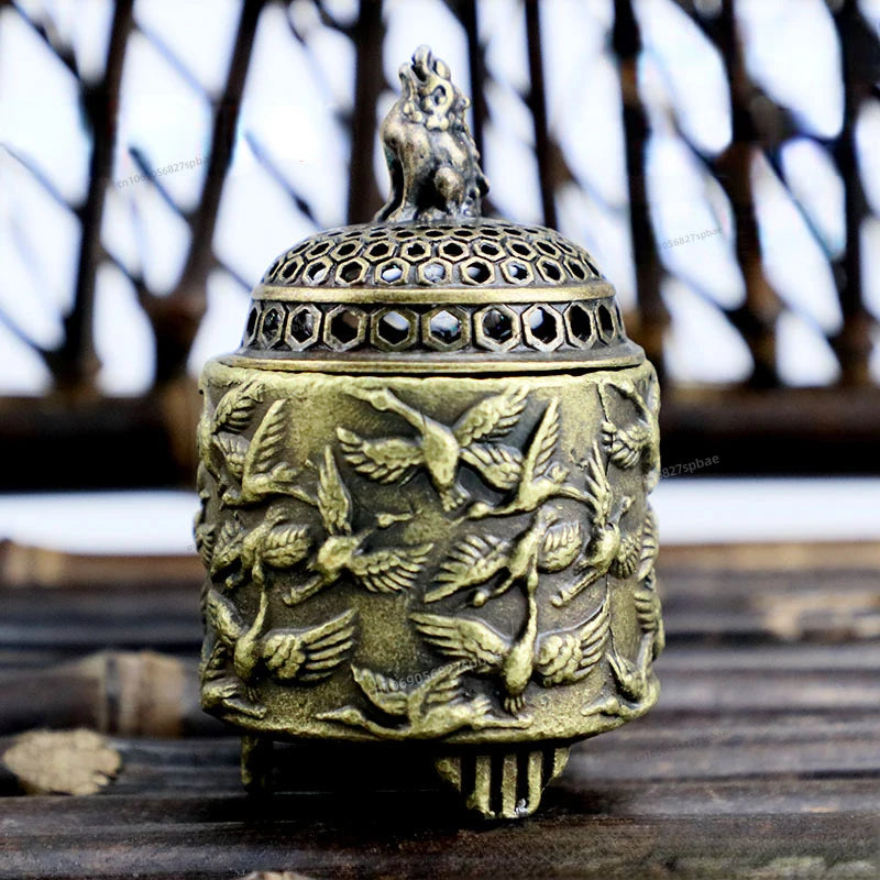 Lotus-Räuchergefäß – Archaische Kupferlegierung, 6 Varianten