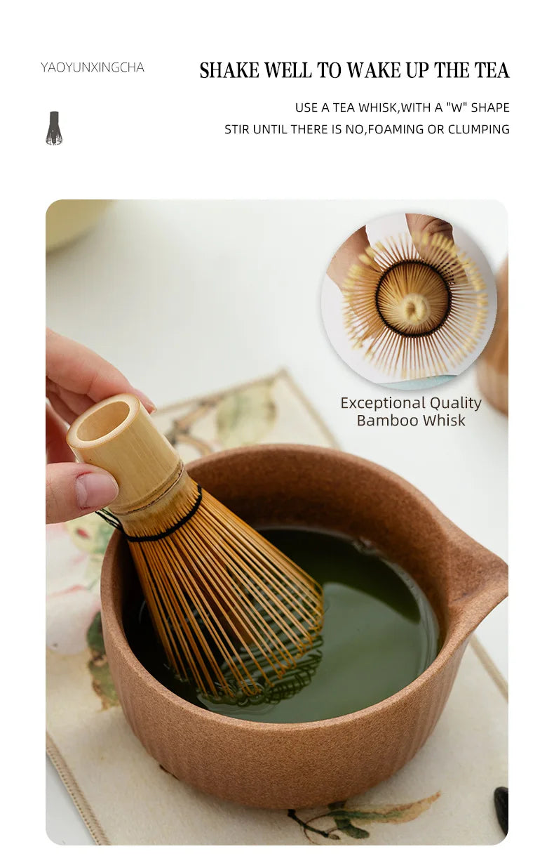 8-Piece Kiln-Fired Japanese Matcha Ceremony Set