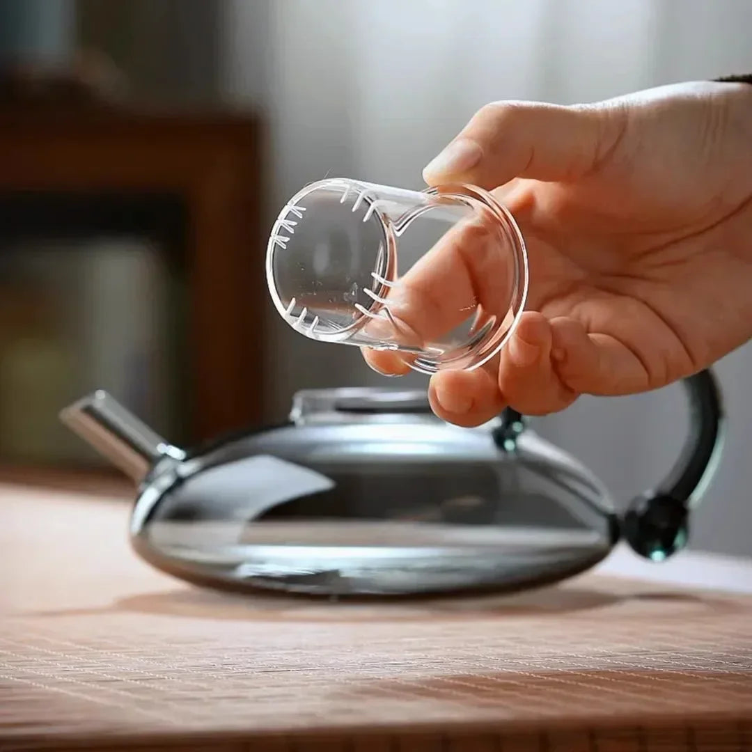 Scandinavian Glass Flower Tea Pot Set — Afternoon Tea