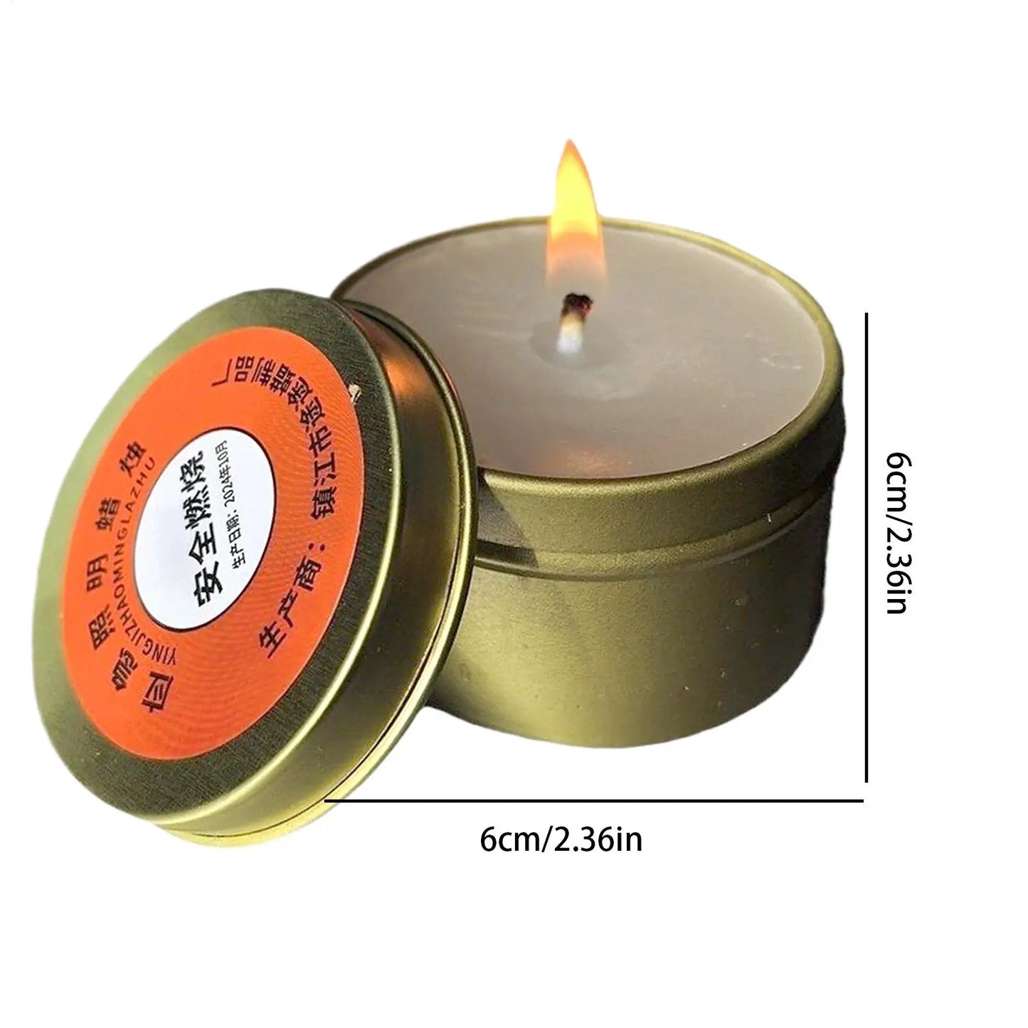 Emergency Candles Set of 10 Odorless Long Burning Candles