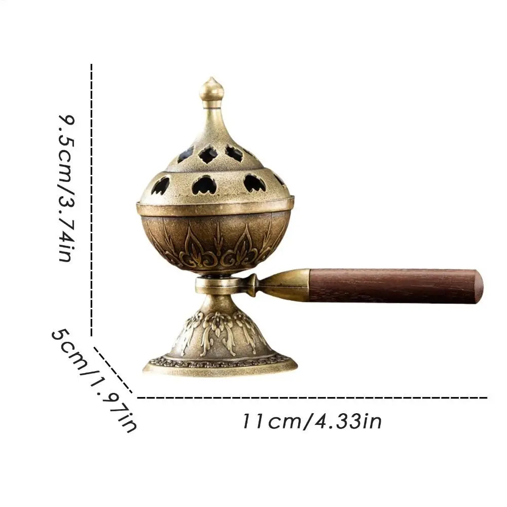 Elephant Lotus Incense Burner — Vintage Alloy Censer