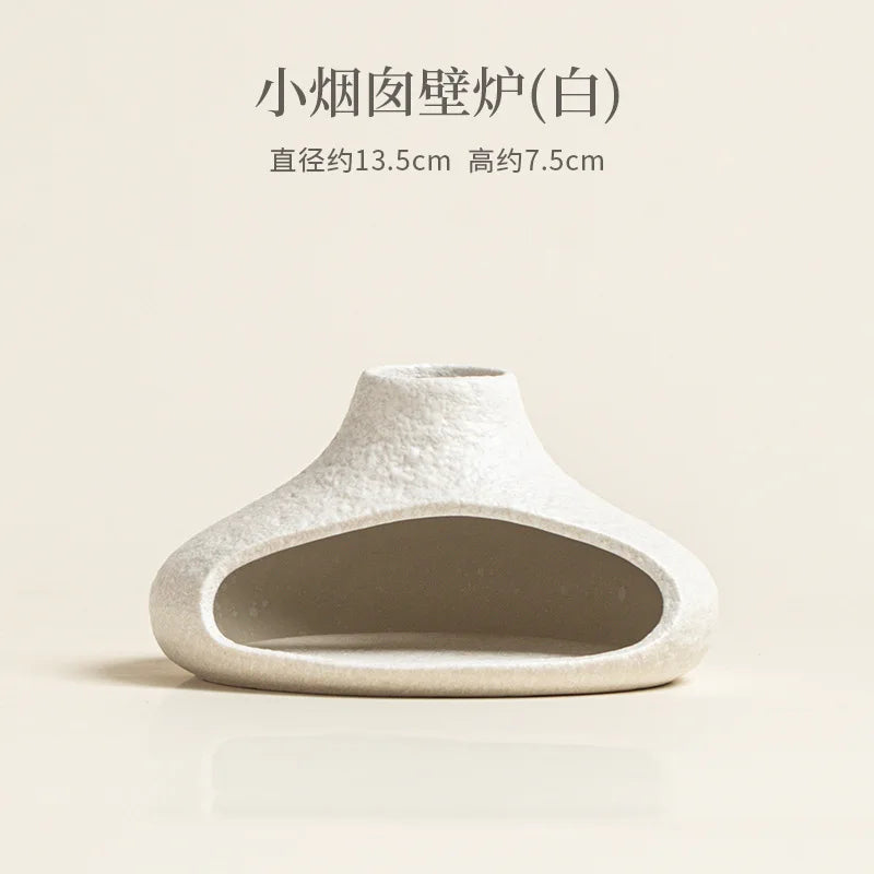 Small Chimney Fireplace Ceramic Aroma Diffuser Incense Burner Aroma Burner - Your Ritual Hub 