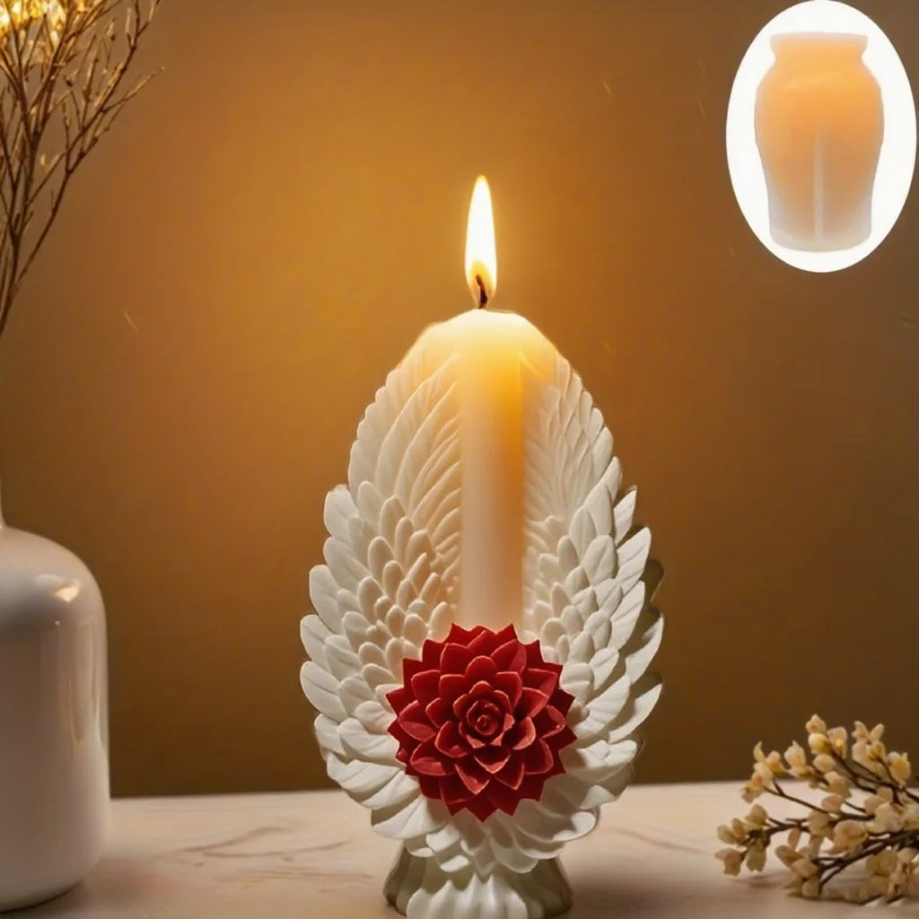 Winged Flower Candle Silicone Mold DIY - Your Ritual Hub 