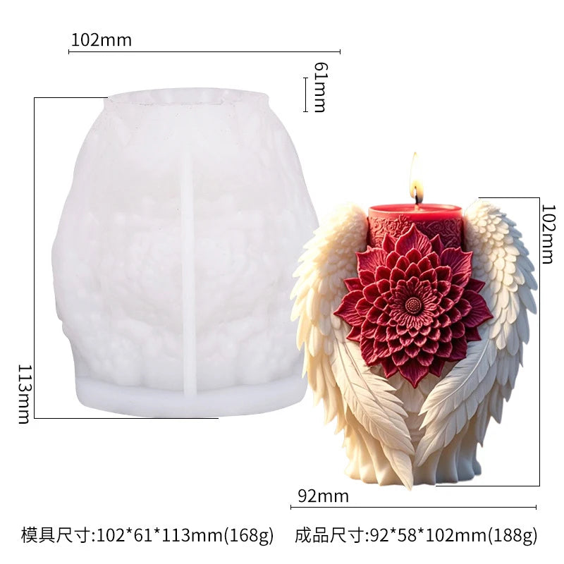 Winged Flower Candle Silicone Mold DIY - Your Ritual Hub 
