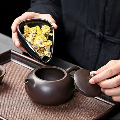 Coffee Bean Measuring Cup Ceramic Weighing Tray Coffee Powder Dosage Tray