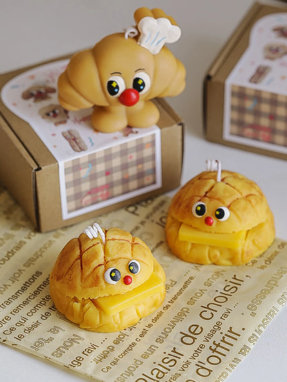 Bread-Shaped Scented Candles — Milk & Coffee Fragrance