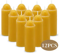 12-30PCS Beeswax Candles Emergency Candles Handmade Pilliar Candles Smokeless - Your Ritual Hub 