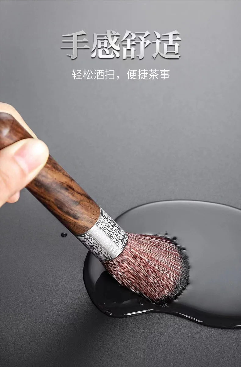 Hibioru Wooden Espresso Black Coffee Powder Washing Brush for Coffe Filter