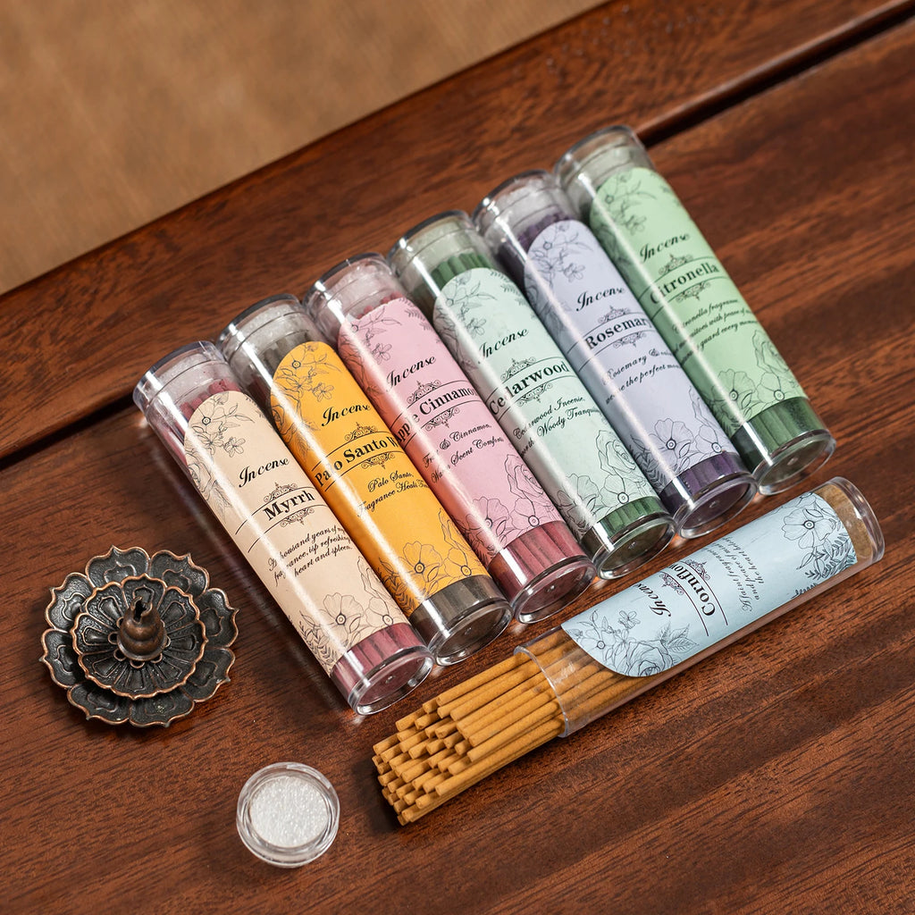 Natural Scent Incense Sticks – 40 pcs | 9 cm Wooden Sticks