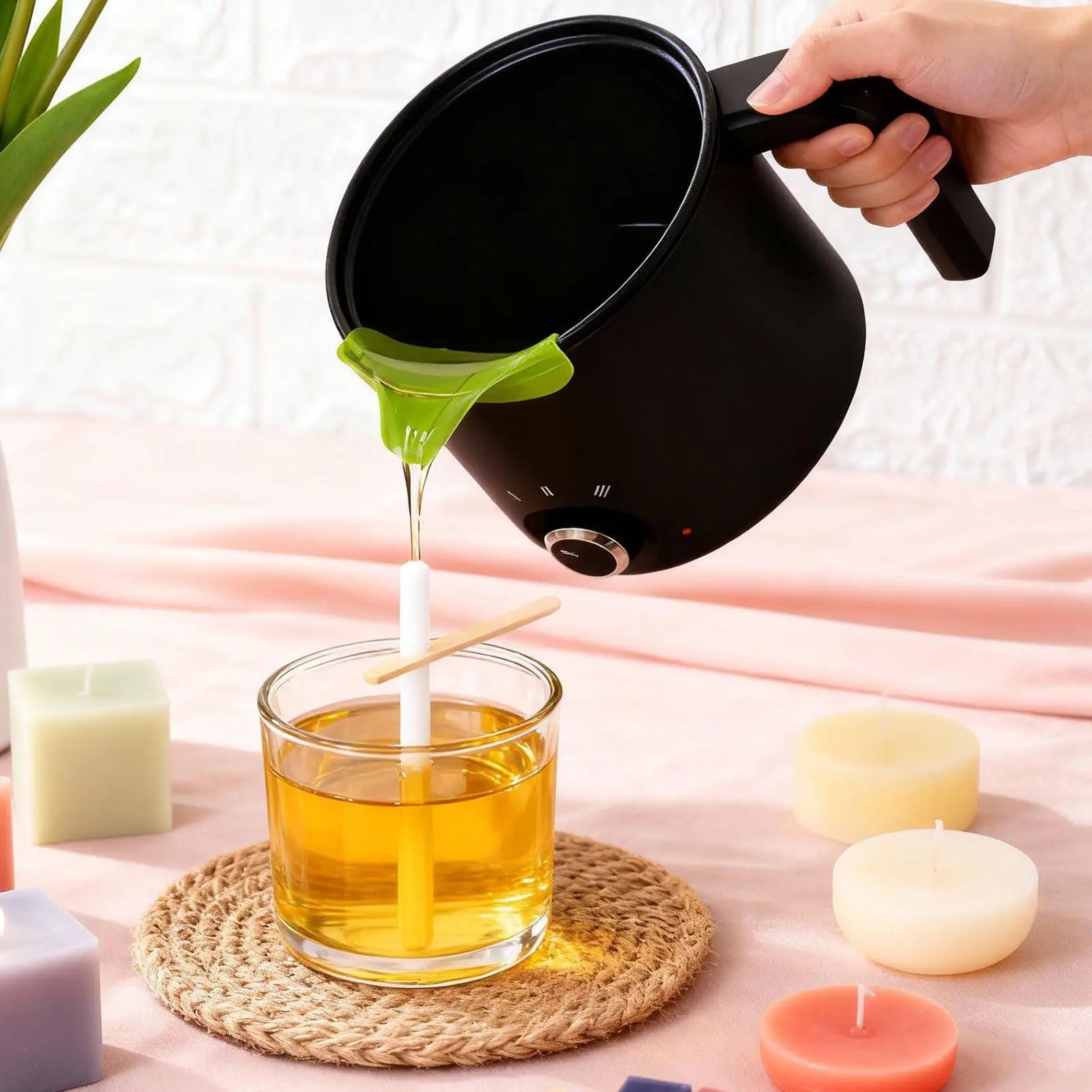 1.5L Wax Melting Pot Candle ,Temperature Adjustment Anti stick coating Candle Making Melting Pot ﻿ - Your Ritual Hub 