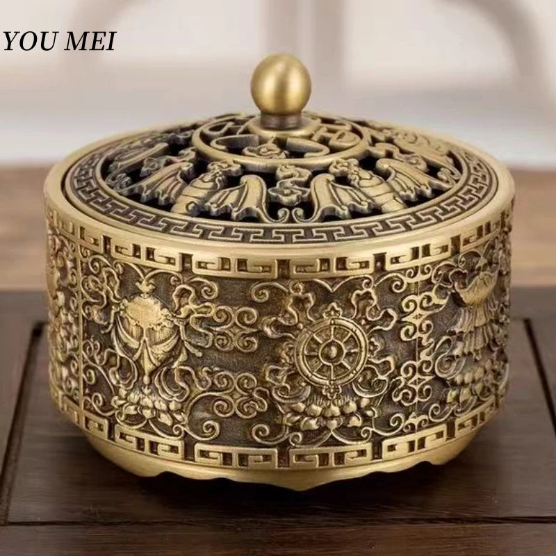 Buddhist Bronze Carved Incense Burner - Your Ritual Hub 