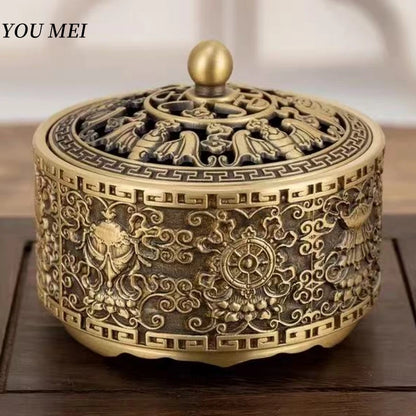 Buddhist Bronze Carved Incense Burner