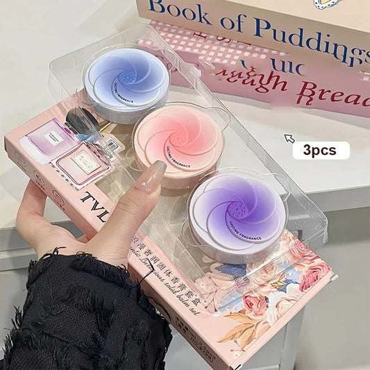 3pcs Romantic Luxurious Solid Perfume Set, Natural and Fresh Aromatherapy