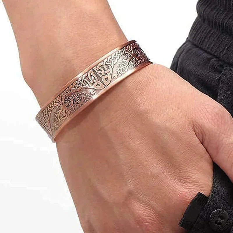 Pure Copper Magnetic Bracelet | Adjustable Therapy Bangle for Men & Women