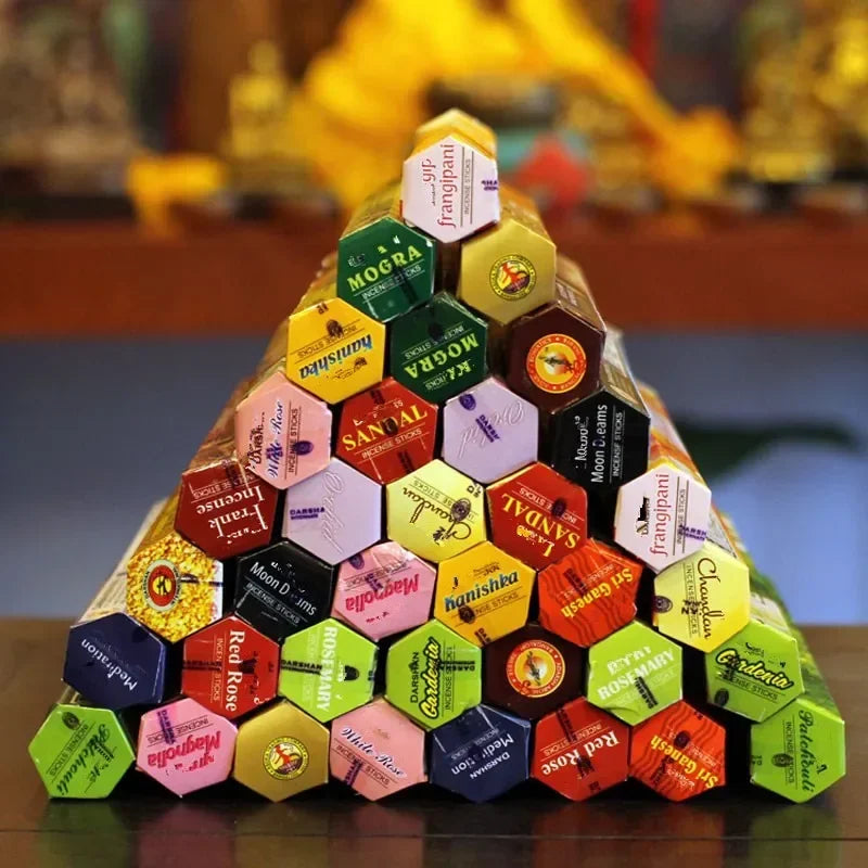 9 Boxes Incense Stick with Incense Plate Authentic Indian Incense Premium Multiple Flavors Mixed Package Random Surprise Hotsale - Your Ritual Hub 