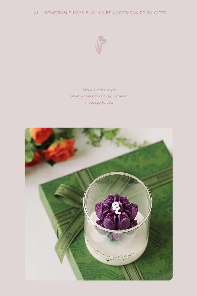 Handmade Tulip Bouquet Candle Scented Candle Aromatherapy Soy Wax Candle - Your Ritual Hub 