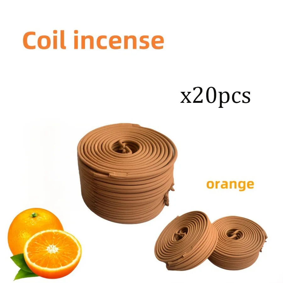 20/50/100 pieces of fruit flavored orange flavored incense plate, burning for about 3-4 hours, suitable for home - Your Ritual Hub 