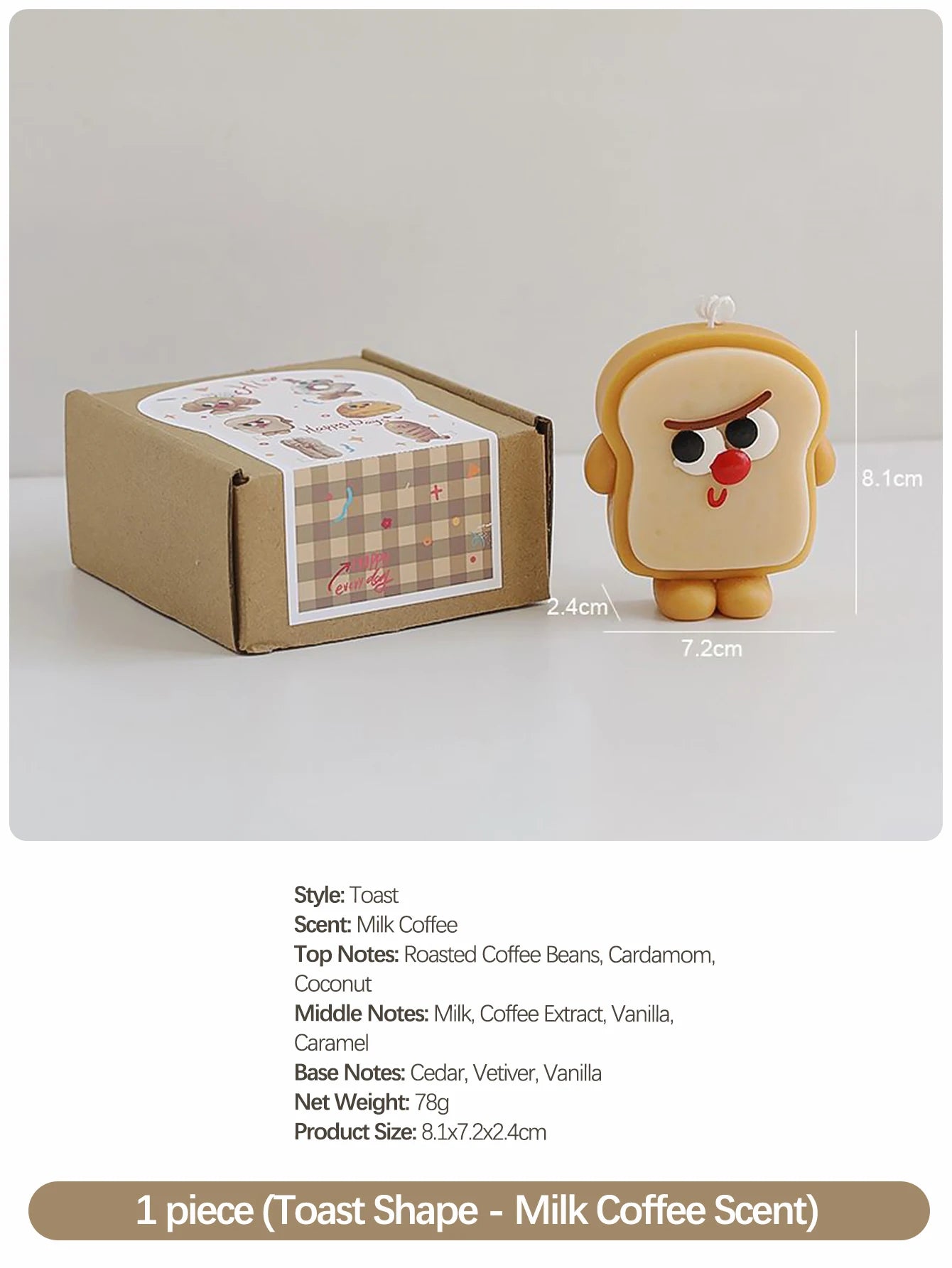 Bread-Shaped Scented Candles — Milk & Coffee Fragrance
