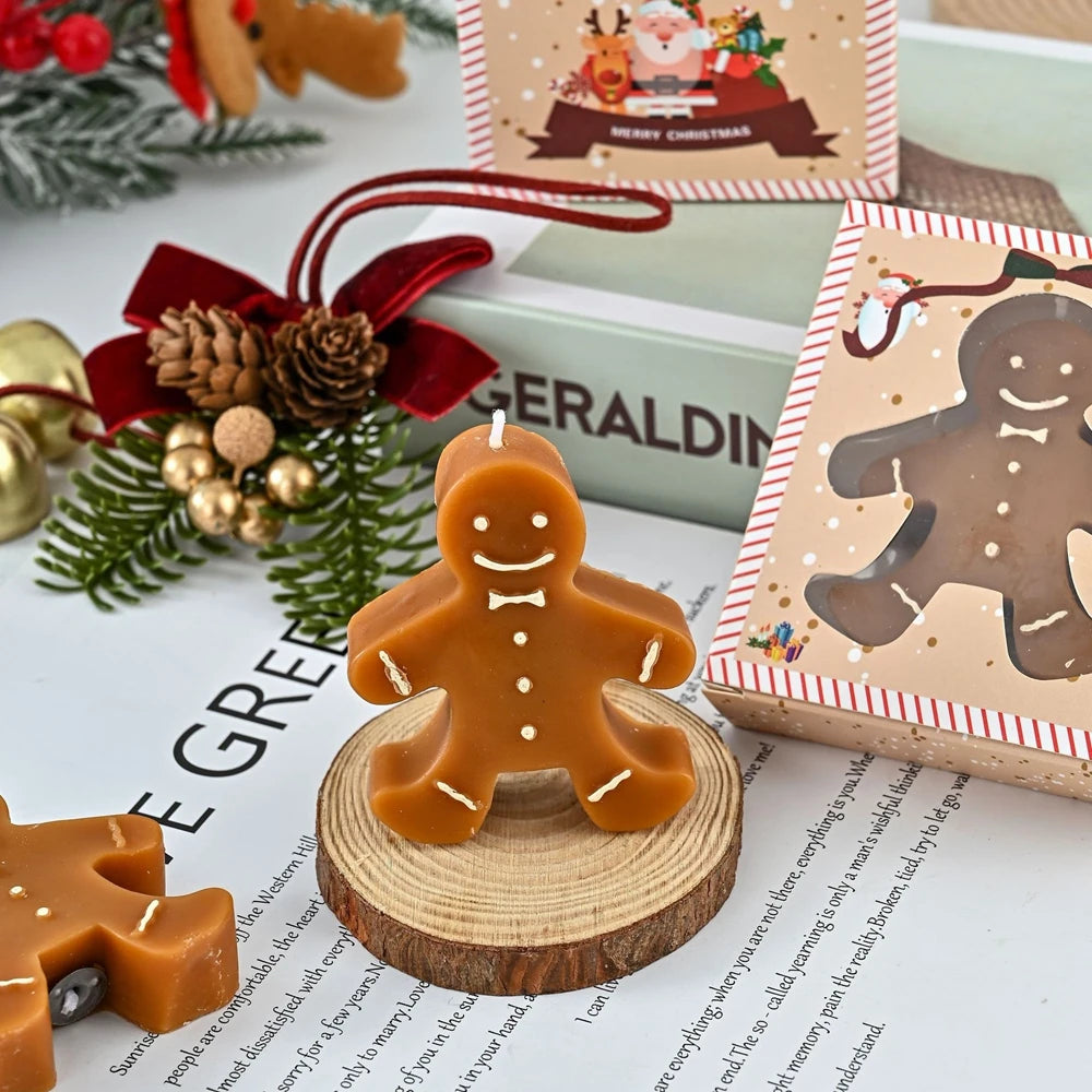 1pc Christmas Gingerbread Man Aromatherapy Candle Coffee Milk Fragrance - Your Ritual Hub 