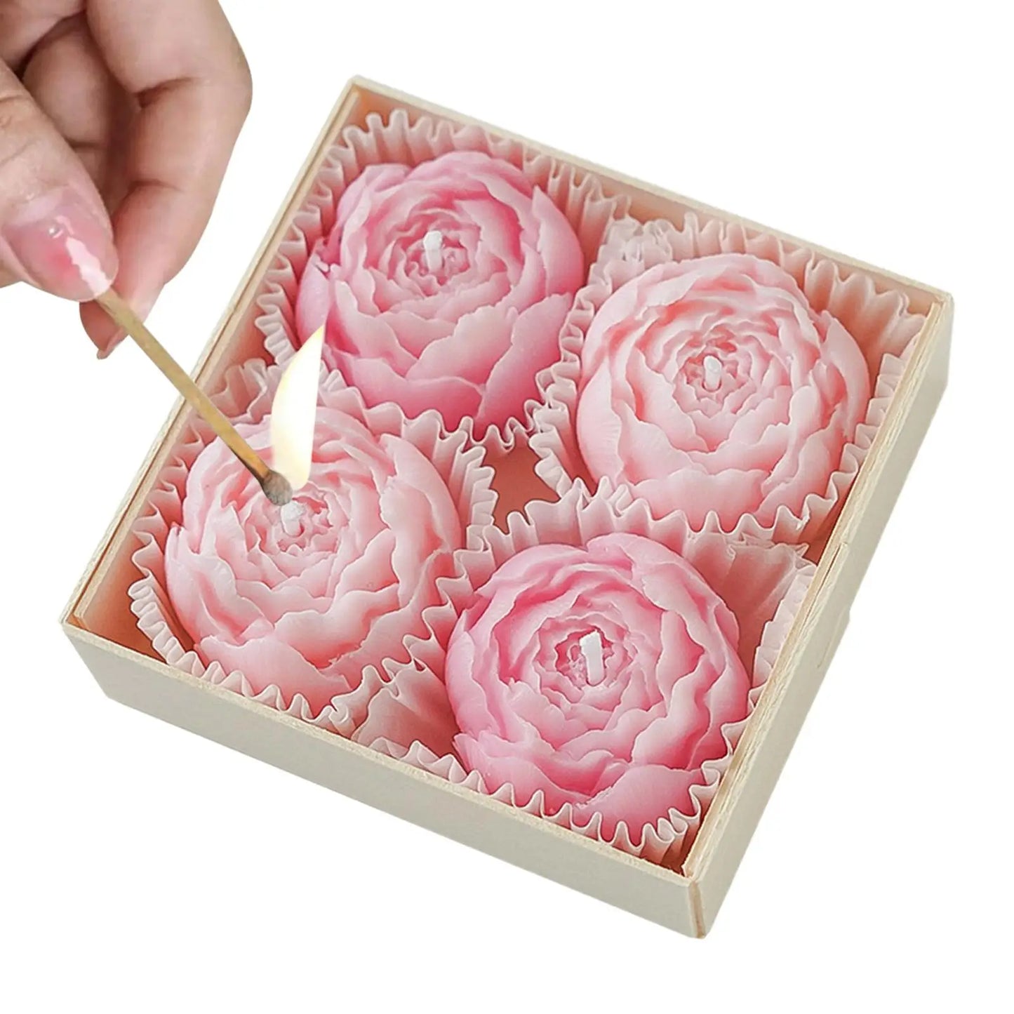 4-Piece Rose Soy Wax Candle Set