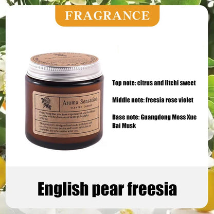 Handmade Aromatic Soy Wax Candle in Glass